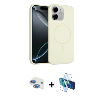 MARSİLYAN™- iPhone 11 Kılıf Yankı Form Serisi - Siyah 3D Antistatik Seramik Nano Ekran Koruyucu + Pers Alüminyum Kamera Lens - GI