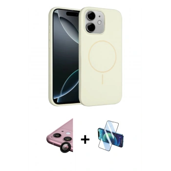 MARSİLYAN™- iPhone 11 Kılıf Yankı Form Serisi - Siyah 3D Antistatik Seramik Nano Ekran Koruyucu + Raze Metal Kamera Lens - SH
