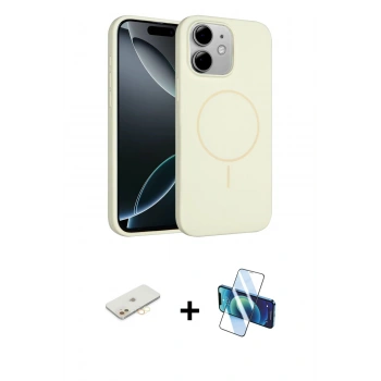 MARSİLYAN™- iPhone 11 Kılıf Yankı Form Serisi - Siyah 3D Antistatik Seramik Nano Ekran Koruyucu + Renkli Kamera Lens Koruma Cam - SI