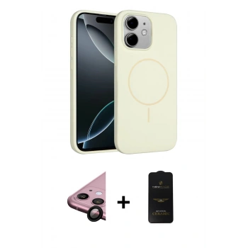 MARSİLYAN™- iPhone 11 Kılıf Yankı Form Serisi - Siyah 6D Antistatik Mat Seramik Hayalet Nano Ekran Koruyucu + Raze Metal Kamera Lens - SH