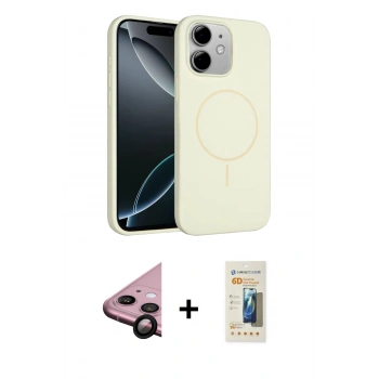 MARSİLYAN™- iPhone 11 Kılıf Yankı Form Serisi - Siyah 6D Mat Seramik Hayalet Nano Ekran Koruyucu + Raze Metal Kamera Lens - SH