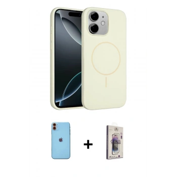 MARSİLYAN™- iPhone 11 Kılıf Yankı Form Serisi - Siyah Bilvis 3D Cam Ekran Koruyucu + Neon Fosforlu Kamera Lens - TU