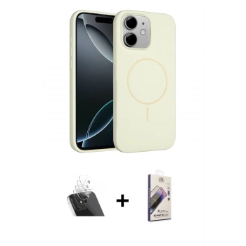 MARSİLYAN™- iPhone 11 Kılıf Yankı Form Serisi - Siyah Bilvis 3D Mat Cam Ekran Koruyucu + Kamera Lens Koruma Cam - SF
