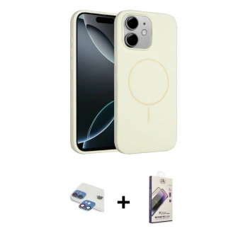 MARSİLYAN™- iPhone 11 Kılıf Yankı Form Serisi - Siyah Bilvis 3D Mat Cam Ekran Koruyucu + Pers Alüminyum Kamera Lens - GI