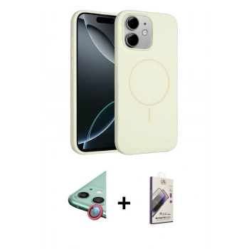 MARSİLYAN™- iPhone 11 Kılıf Yankı Form Serisi - Siyah Bilvis 3D Mat Cam Ekran Koruyucu + Raze Metal Kamera Lens - KI