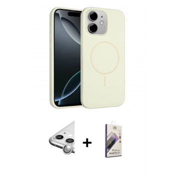 MARSİLYAN™- iPhone 11 Kılıf Yankı Form Serisi - Siyah Bilvis 3D Mat Cam Ekran Koruyucu + Raze Metal Kamera Lens - GS