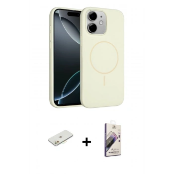 MARSİLYAN™- iPhone 11 Kılıf Yankı Form Serisi - Siyah Bilvis 3D Mat Cam Ekran Koruyucu + Renkli Kamera Lens Koruma Cam - TU