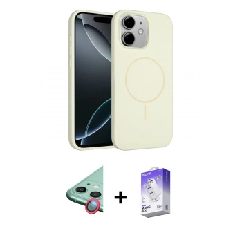 MARSİLYAN™- iPhone 11 Kılıf Yankı Form Serisi - Siyah Bilvis 5in1 3D Magic Cam Ekran Koruyucu + Raze Metal Kamera Lens - KI