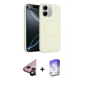 MARSİLYAN™- iPhone 11 Kılıf Yankı Form Serisi - Siyah Bilvis 5in1 3D Magic Cam Ekran Koruyucu + Raze Metal Kamera Lens - SH