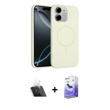 MARSİLYAN™- iPhone 11 Kılıf Yankı Form Serisi - Siyah Bilvis 5in1 5D Magic Hayalet Cam Ekran Koruyucu + Kamera Lens Koruma Cam - SF