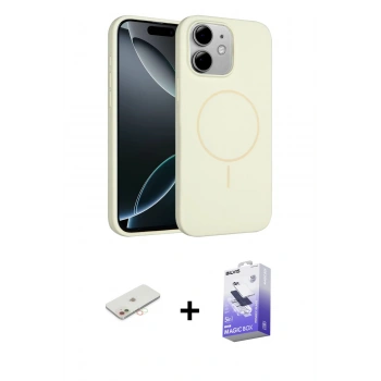 MARSİLYAN™- iPhone 11 Kılıf Yankı Form Serisi - Siyah Bilvis 5in1 5D Magic Hayalet Cam Ekran Koruyucu + Renkli Kamera Lens Koruma Cam - YL