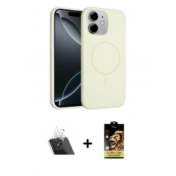 MARSİLYAN™- iPhone 11 Kılıf Yankı Form Serisi - Siyah Buffer Cam Ekran Koruyucu + Kamera Lens Koruma Cam - SF