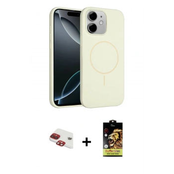 MARSİLYAN™- iPhone 11 Kılıf Yankı Form Serisi - Siyah Buffer Cam Ekran Koruyucu + Pers Alüminyum Kamera Lens - KI
