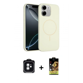 MARSİLYAN™- iPhone 11 Kılıf Yankı Form Serisi - Siyah Buffer Cam Ekran Koruyucu + PVD Metal Kamera Lens - YL