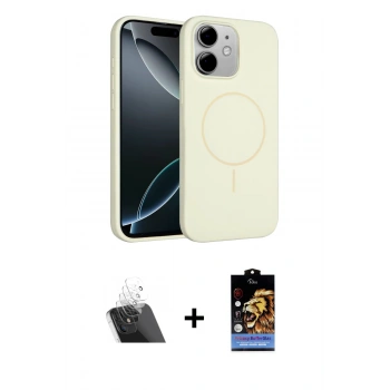 MARSİLYAN™- iPhone 11 Kılıf Yankı Form Serisi - Siyah Buffer Hayalet Cam Ekran Koruyucu + Kamera Lens Koruma Cam - SF