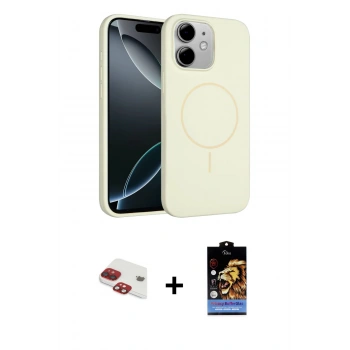 MARSİLYAN™- iPhone 11 Kılıf Yankı Form Serisi - Siyah Buffer Hayalet Cam Ekran Koruyucu + Pers Alüminyum Kamera Lens - KI