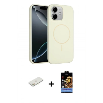 MARSİLYAN™- iPhone 11 Kılıf Yankı Form Serisi - Siyah Buffer Hayalet Cam Ekran Koruyucu + Renkli Kamera Lens Koruma Cam - TU