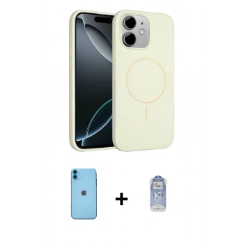 MARSİLYAN™- iPhone 11 Kılıf Yankı Form Serisi - Siyah Joko Magic 5D Cam + Neon Fosforlu Kamera Lens - MI