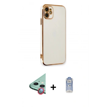 MARSİLYAN™- iPhone 11 Kılıf Yankı Serisi - Siyah Joko Magic 5D Cam + Raze Metal Kamera Lens - KI