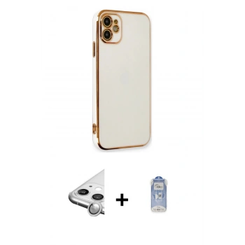 MARSİLYAN™- iPhone 11 Kılıf Yankı Serisi - Siyah Joko Magic 5D Cam + Raze Metal Kamera Lens - GS