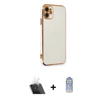 MARSİLYAN™- iPhone 11 Kılıf Yankı Serisi - Siyah Joko Magic 5D Cam + Kamera Lens Koruma Cam - SF