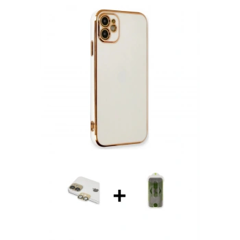 MARSİLYAN™- iPhone 11 Kılıf Yankı Serisi - Siyah Joko Magic 5D Hayalet Cam + Pers Alüminyum Kamera Lens - GD