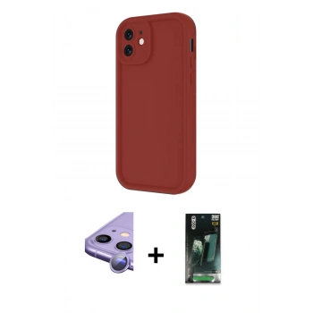MARSİLYAN™- iPhone 11 Kılıf Yankı Yansıma Özel Seri - Şeffaf 360 Full Body Arka Koruyucu + Raze Metal Kamera Lens - MR
