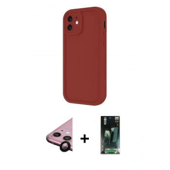 MARSİLYAN™- iPhone 11 Kılıf Yankı Yansıma Özel Seri - Şeffaf 360 Full Body Arka Koruyucu + Raze Metal Kamera Lens - SH