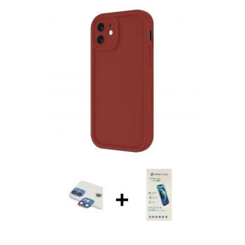 MARSİLYAN™- iPhone 11 Kılıf Yankı Yansıma Özel Seri - Şeffaf Pasifik Cam Ekran Koruyucu + Pers Alüminyum Kamera Lens - GI