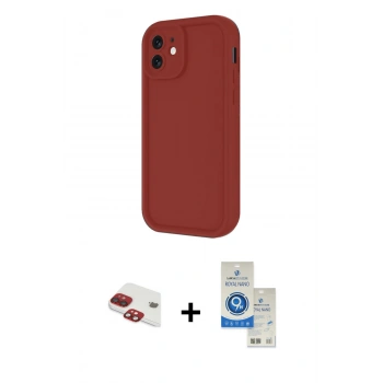 MARSİLYAN™- iPhone 11 Kılıf Yankı Yansıma Özel Seri - Şeffaf Royal Nano Ekran Koruyucu + Pers Alüminyum Kamera Lens - KI