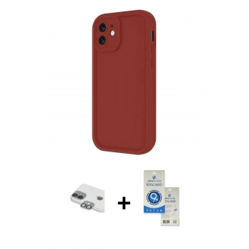 MARSİLYAN™- iPhone 11 Kılıf Yankı Yansıma Özel Seri - Şeffaf Royal Nano Ekran Koruyucu + Pers Alüminyum Kamera Lens - YL