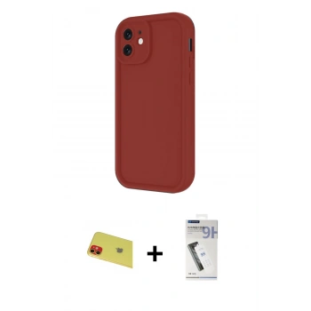 MARSİLYAN™- iPhone 11 Kılıf Yankı Yansıma Özel Seri - Şeffaf Uv Polymer Nano Ekran Koruyucu + Rainbow Kamera Lens Koruma Cam - KI
