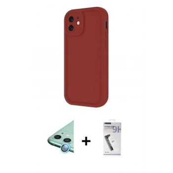 MARSİLYAN™- iPhone 11 Kılıf Yankı Yansıma Özel Seri - Şeffaf Uv Polymer Nano Ekran Koruyucu + Raze Metal Kamera Lens - MI