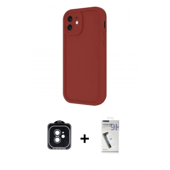 MARSİLYAN™- iPhone 11 Kılıf Yankı Yansıma Özel Seri - Şeffaf Uv Polymer Nano Ekran Koruyucu + PVD Metal Kamera Lens - SH