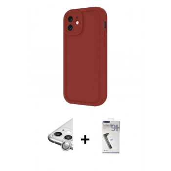 MARSİLYAN™- iPhone 11 Kılıf Yankı Yansıma Özel Seri - Şeffaf Uv Polymer Nano Ekran Koruyucu + Raze Metal Kamera Lens - GS