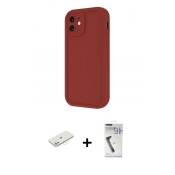 MARSİLYAN™- iPhone 11 Kılıf Yankı Yansıma Özel Seri - Şeffaf Uv Polymer Nano Ekran Koruyucu + Renkli Kamera Lens Koruma Cam - SI