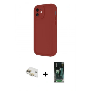 MARSİLYAN™- iPhone 11 Kılıf Yankı Yansıma Özel Seri - Siyah 360 Mat Full Body Arka Koruyucu + Pers Alüminyum Kamera Lens - GD
