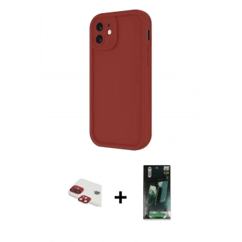 MARSİLYAN™- iPhone 11 Kılıf Yankı Yansıma Özel Seri - Siyah 360 Mat Full Body Arka Koruyucu + Pers Alüminyum Kamera Lens - KI