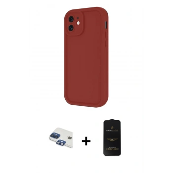 MARSİLYAN™- iPhone 11 Kılıf Yankı Yansıma Özel Seri - Siyah 6D Antistatik Mat Seramik Hayalet Nano Ekran Koruyucu + Pers Alüminyum Kamera Lens - LT