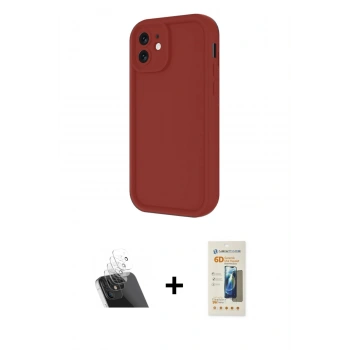 MARSİLYAN™- iPhone 11 Kılıf Yankı Yansıma Özel Seri - Siyah 6D Mat Seramik Hayalet Nano Ekran Koruyucu + Kamera Lens Koruma Cam - SF