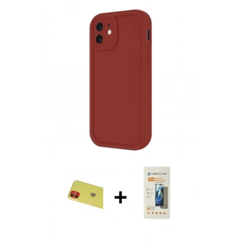 MARSİLYAN™- iPhone 11 Kılıf Yankı Yansıma Özel Seri - Siyah 6D Mat Seramik Hayalet Nano Ekran Koruyucu + Rainbow Kamera Lens Koruma Cam - KI