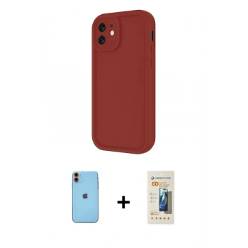 MARSİLYAN™- iPhone 11 Kılıf Yankı Yansıma Özel Seri - Siyah 6D Mat Seramik Hayalet Nano Ekran Koruyucu + Neon Fosforlu Kamera Lens - TU