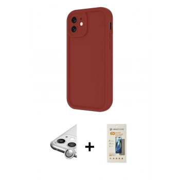 MARSİLYAN™- iPhone 11 Kılıf Yankı Yansıma Özel Seri - Siyah 6D Mat Seramik Hayalet Nano Ekran Koruyucu + Raze Metal Kamera Lens - GS