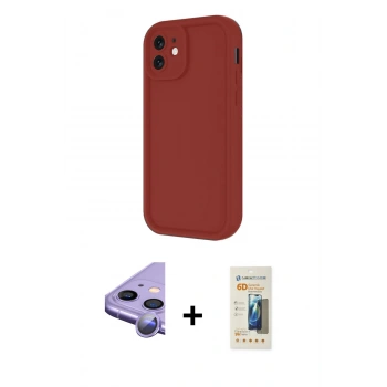 MARSİLYAN™- iPhone 11 Kılıf Yankı Yansıma Özel Seri - Siyah 6D Mat Seramik Hayalet Nano Ekran Koruyucu + Raze Metal Kamera Lens - MR