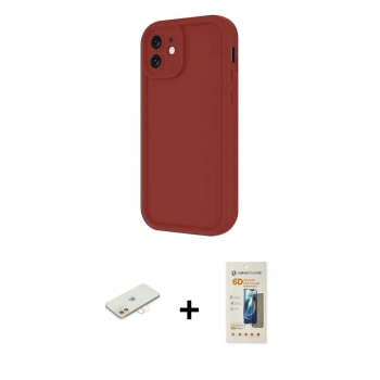 MARSİLYAN™- iPhone 11 Kılıf Yankı Yansıma Özel Seri - Siyah 6D Mat Seramik Hayalet Nano Ekran Koruyucu + Renkli Kamera Lens Koruma Cam - SI