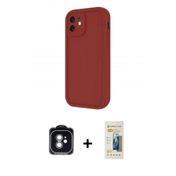 MARSİLYAN™- iPhone 11 Kılıf Yankı Yansıma Özel Seri - Siyah 6D Mat Seramik Hayalet Nano Ekran Koruyucu + PVD Metal Kamera Lens - YL