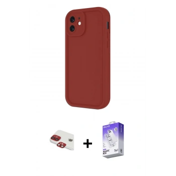 MARSİLYAN™- iPhone 11 Kılıf Yankı Yansıma Özel Seri - Siyah Bilvis 5in1 3D Magic Cam Ekran Koruyucu + Pers Alüminyum Kamera Lens - KI