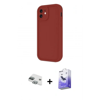 MARSİLYAN™- iPhone 11 Kılıf Yankı Yansıma Özel Seri - Siyah Bilvis 5in1 5D Magic Hayalet Cam Ekran Koruyucu + Pers Alüminyum Kamera Lens - YL