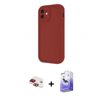 MARSİLYAN™- iPhone 11 Kılıf Yankı Yansıma Özel Seri - Siyah Bilvis 5in1 5D Magic Hayalet Cam Ekran Koruyucu + Pers Alüminyum Kamera Lens - KI