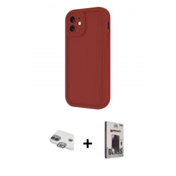 MARSİLYAN™- iPhone 11 Kılıf Yankı Yansıma Özel Seri - Siyah Bilvis Hayalet Cam Ekran Koruyucu + Pers Alüminyum Kamera Lens - YL